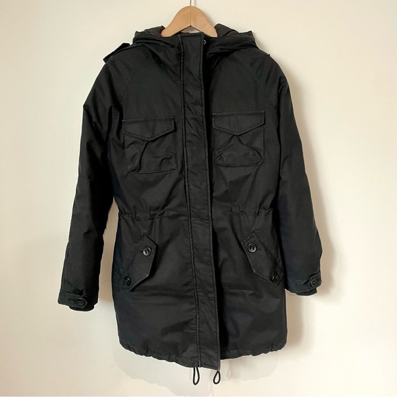 Aritzia Black Hooded Parka - Picture 1 of 11